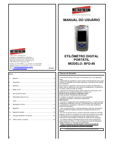 Manual Instrutherm BFD-80 Etilômetro