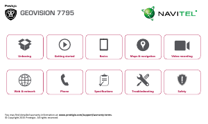 Manual Prestigio GeoVision 7795 (Navitel) Car Navigation