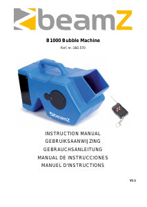 Manual de uso BeamZ 160.570 B1000 Máquina de burbujas