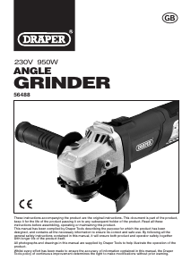 Manual Draper AG950/115D Angle Grinder