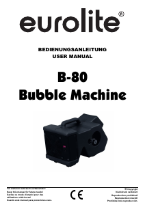 Handleiding Eurolite B-80 Bellenblaasmachine