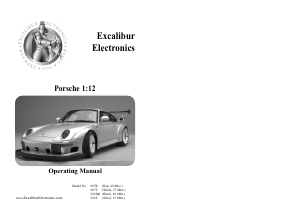 Manual Excalibur Electronics Porsche Radio Controlled Car