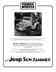 Manual Fisher-Price 74765 Jeep Sun Jammer Kids Car