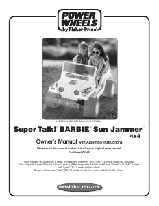 Handleiding Fisher-Price 76960 Barbie Sun Jammer Kinderauto