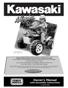 Manual Fisher-Price 73690 Kawasaki Ninja Kids Car