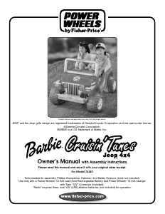 Manual Fisher-Price 74340 Jeep 4x4 Barbie Cruisin Tunes Kids Car