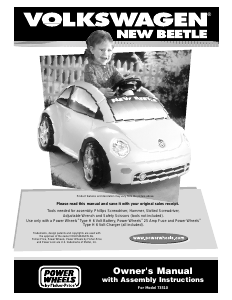 Manual Fisher-Price 73510 Volkswagen New Beetle Kids Car