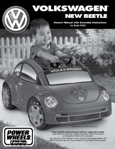 Manual Fisher-Price P5921 Volkswagen New Beetle Kids Car