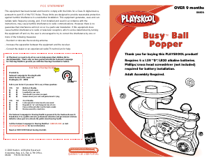 Manual Hasbro Playskool Busy Ball Popper