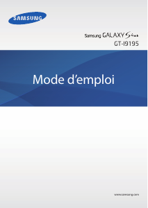 Mode d’emploi Samsung GT-I9195 Galaxy S4 Mini Téléphone portable