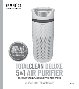 Manual Homedics AP-T45 Air Purifier