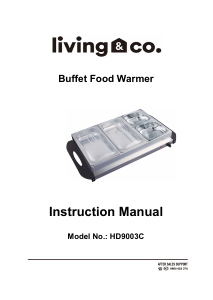 Manual Living & Co HD9003C Buffet Warmer