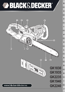 Bruksanvisning Black and Decker GK2240 Motorsag