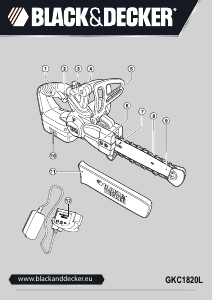 Bedienungsanleitung Black and Decker GKC1820L Kettensäge