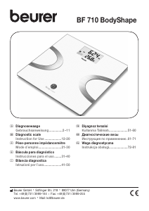 Manual Beurer BF 710 Scale