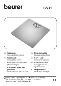 Manual de uso Beurer GS 42 Báscula