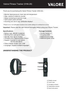 Handleiding Valore VHA-20 Activity tracker