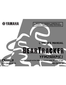 Handleiding Yamaha Bear Tracker YFM250XP(C) (2001) Quad