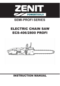 Handleiding Zenit ECS-406/2800 PROFI Kettingzaag