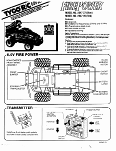 Manual Tyco 2847-27 FirePower Radio Controlled Car