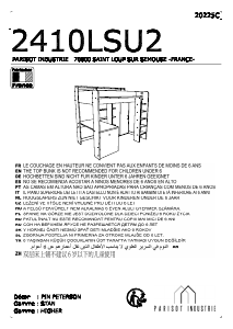 Mode d’emploi Parisot 2410LSU2 Structure lit mezzanine