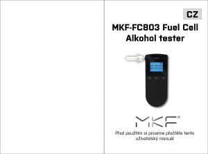 Manuál MKF MKF-FC803 Alkohol tester