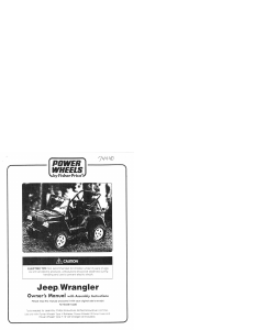 Manual Fisher-Price 74440 Jeep Wrangler Kids Car