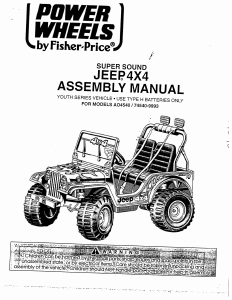 Manual Fisher-Price 74540-9993 Jeep 4x4 Kids Car