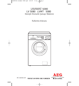 Kullanım kılavuzu AEG-Electrolux Lavamat 5080 Çamaşır makinesi