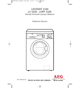 Kullanım kılavuzu AEG-Electrolux Lavamat 5100 Çamaşır makinesi