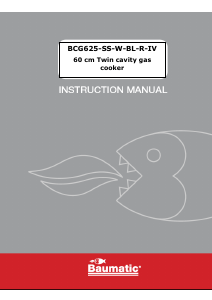 Handleiding Baumatic BCG625BL Fornuis
