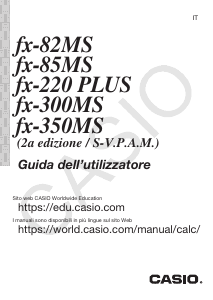 Manuale Casio FX-300MS Calcolatrice