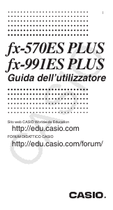 Manuale Casio FX-570ES Plus Calcolatrice