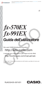 Manuale Casio FX-570EX Calcolatrice
