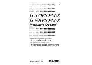 Instrukcja Casio FX-991ES PLUS Kalkulator