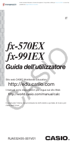 Manuale Casio FX-991EX Calcolatrice