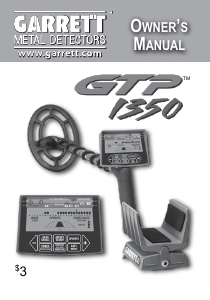 Manual Garrett GTP 1350 Metal Detector