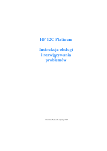 Bedienungsanleitung HP 12c platinum Rechner