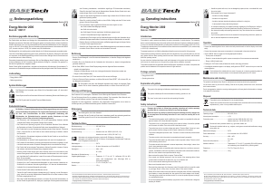 Handleiding Basetech Energy-Monitor 2000 Energiemeter