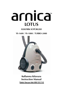 Kullanım kılavuzu Arnica TURBO-2400 Lotus Elektrikli süpürge