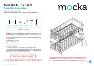 Handleiding Mocka Sonata Stapelbed