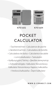 Mode d’emploi Q-CONNECT KF01602 Calculatrice