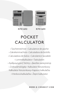 Mode d’emploi Q-CONNECT KF01604 Calculatrice