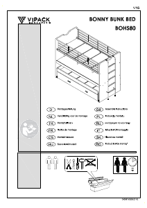 كتيب Vipack Bonny سرير مرتفع