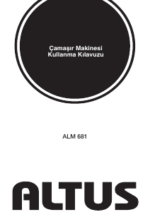 Kullanım kılavuzu Altus ALM 681 Çamaşır makinesi