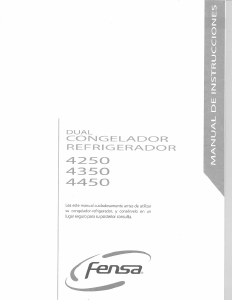 Manual de uso Fensa FFH 4250 Congelador