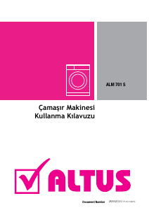 Kullanım kılavuzu Altus ALM 701 S Çamaşır makinesi