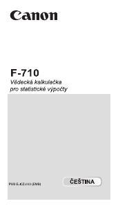 Manuál Canon F-710 Kalkulačka