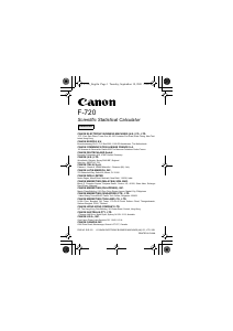 Handleiding Canon F-720 Rekenmachine