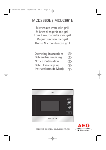 Mode d’emploi AEG-Electrolux MCD2661E-D Micro-onde